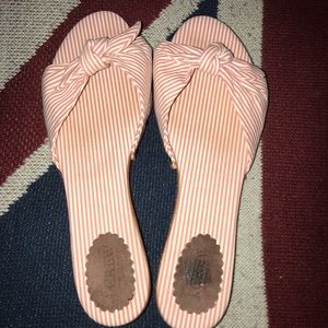 J crew slides beach stripe fabrics rubber wood